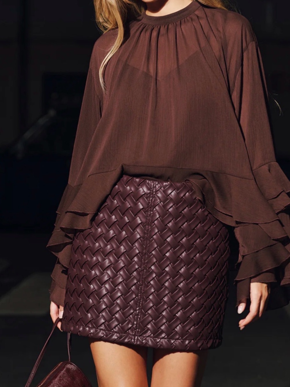 NWT Commense Faux Leather Mini Skirt